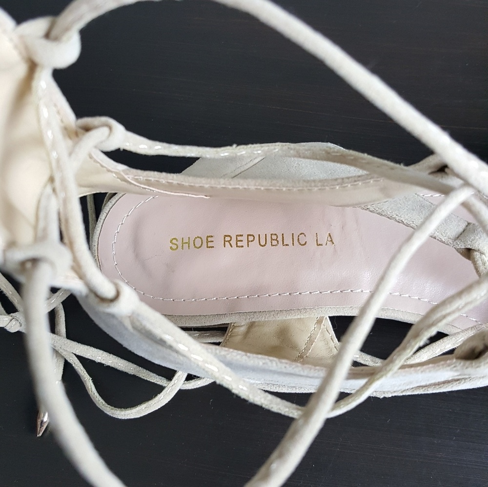 Shoe Republic LA suede lace up sandals - Picture 4 of 6